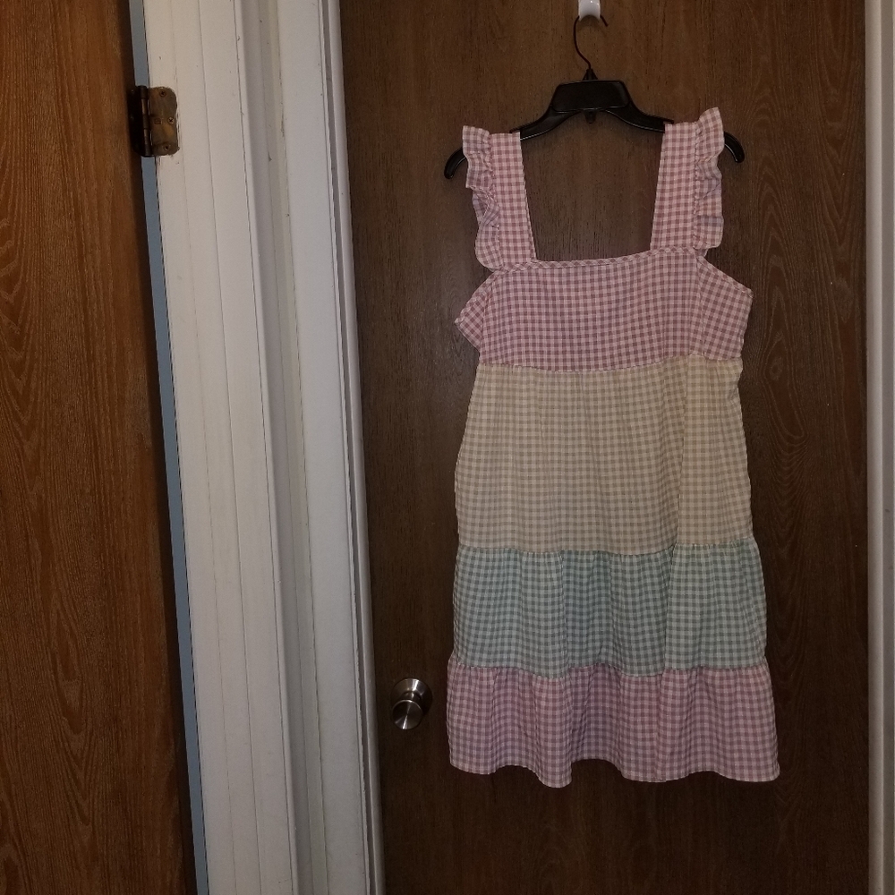 Multicolor Gingham Dress